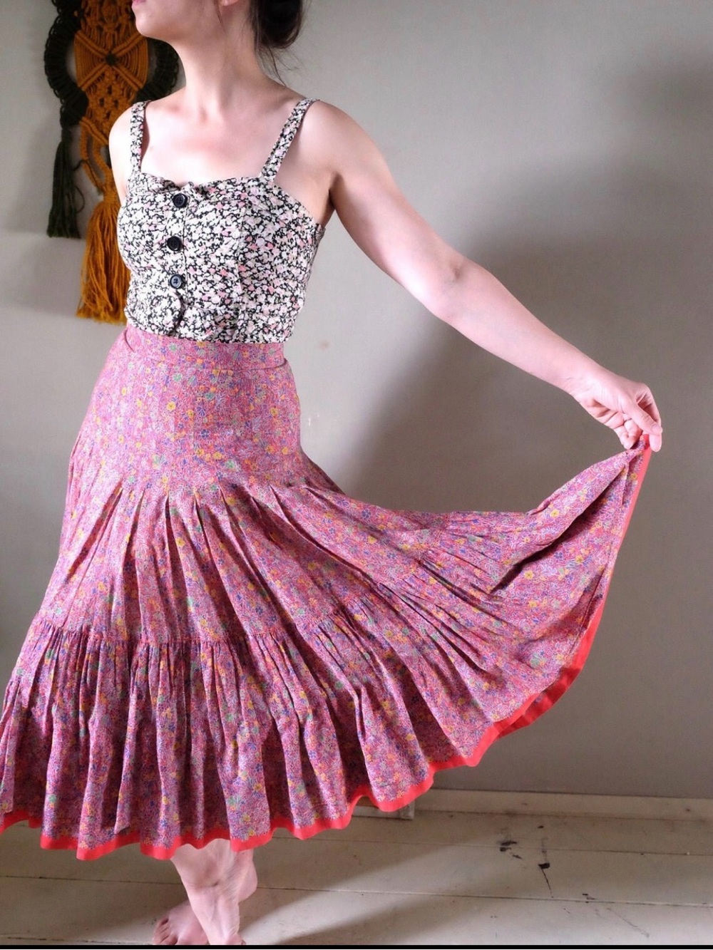 Vintage Red Skirt